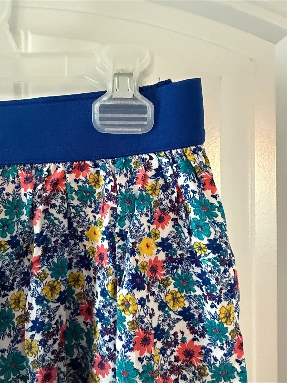 Brand New Old Navy Blue-Trim Floral Skirt